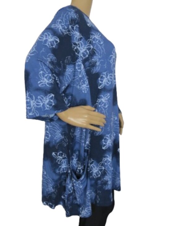 Joy Is Contagious Relaxed Fit 3/4 Sleeve Tunic Top - Picture 3 of 7